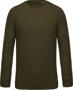 Kariban K480 - Men's organic round neck sweatshirt with raglan sleeves Mossy Green
