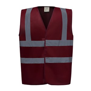 Yoko YHVW100 - Hi-Vis Waistcoat Maroon