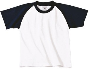 B&C CGTK350 - Baseball kids t-shirt White / Navy