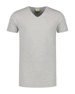 Lemon & Soda LEM1264 - T-shirt V-neck cot/elast SS for him Grey Heather