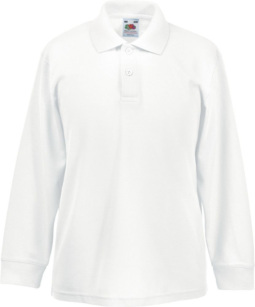 Fruit of the Loom SC63201 - Children's polo shirt 65/35 long sleeves