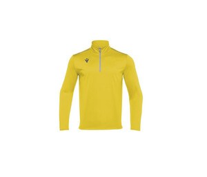 MACRON MA5418 - Breathable zip-neck T-shirt Yellow