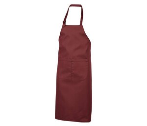 NEWGEN TB201 - 100% Cotton Bib Apron With Pocket Burgundy