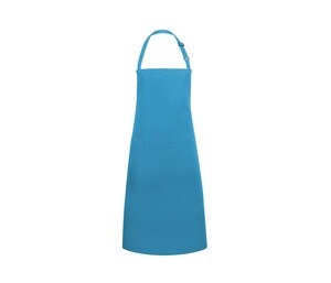 Karlowsky KYBLS5 - Basic bib apron with buckle and pocket Turquoise