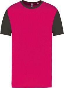 PROACT PA4023 - Adults' Bicolour short-sleeved t-shirt Sporty Pink / Dark Grey