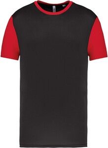 PROACT PA4024 - Children's Bicolour short-sleeved t-shirt Black / Sporty Red