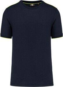 WK. Designed To Work WK3020 - Men's short-sleeved DayToDay t-shirt Navy/Fluorescent Yellow