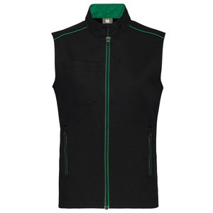 WK. Designed To Work WK6148 - Men's DayToDay Gilet Black/ Kelly Green