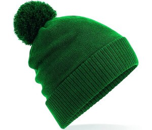 Beechfield BF439 - Beanie with fleece interior pompom Bottle Green