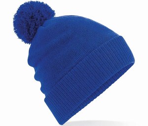 Beechfield BF439 - Beanie with fleece interior pompom Bright Royal