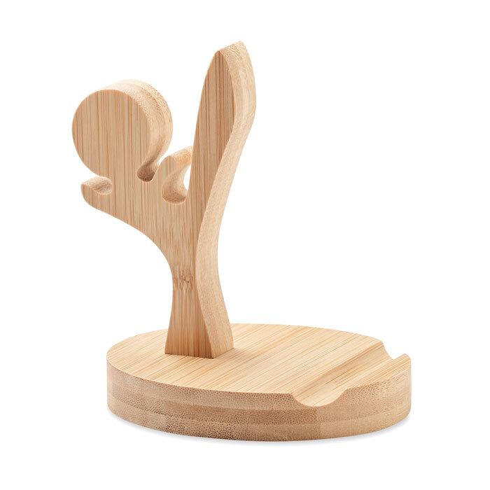 GiftRetail MO6544 - KUNFU Bamboo phone stand