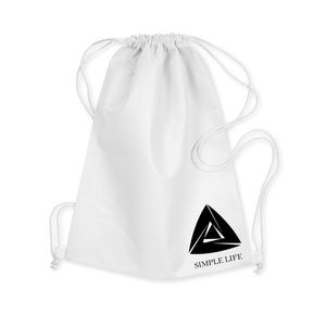 GiftRetail MO8031 - DAFFY 80gr/m² nonwoven drawstring White