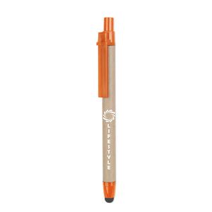 GiftRetail MO8089 - RECYTOUCH Recycled carton stylus pen Orange