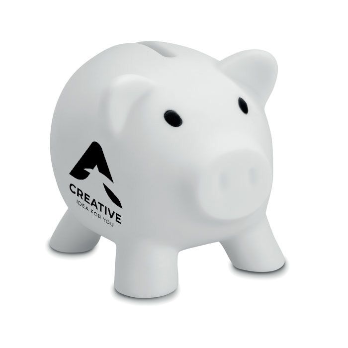 GiftRetail MO8132 - Piggy bank in PVC with an ABS stopper on the bottom