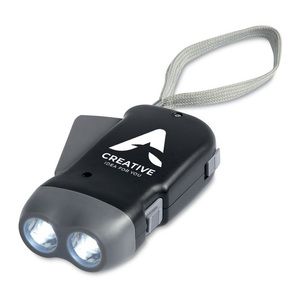 GiftRetail MO8235 - ROBIN 2 LED dynamo torch Black