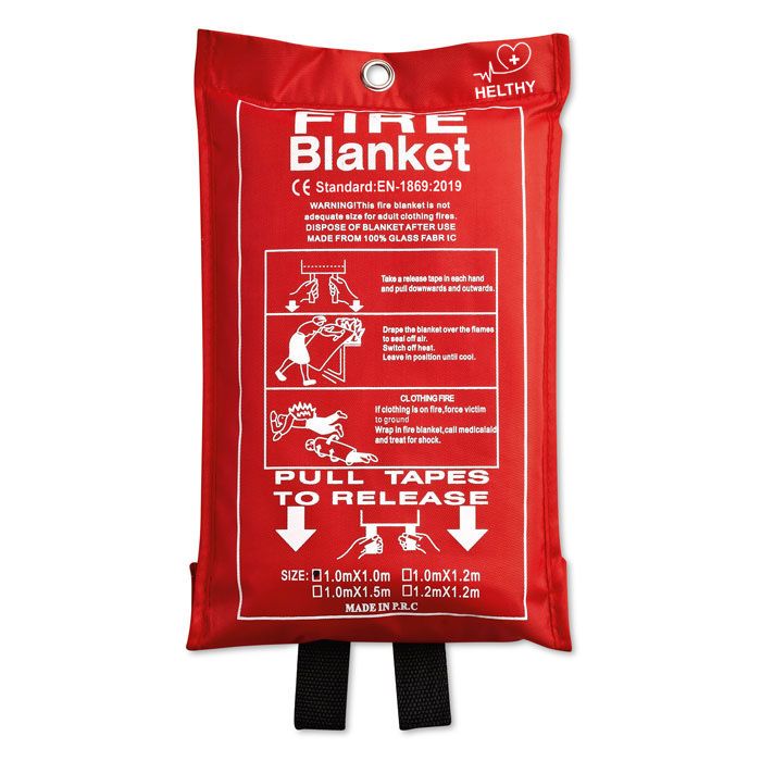 GiftRetail MO8373 - BLAKE Fire blanket in pouch 100x95cm
