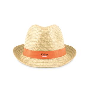 GiftRetail MO9341 - BOOGIE Paper straw hat Orange