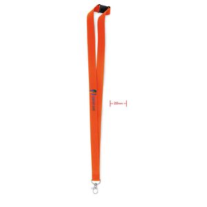 GiftRetail MO9354 - PANY Lanyard hook and buckle 20 mm Orange