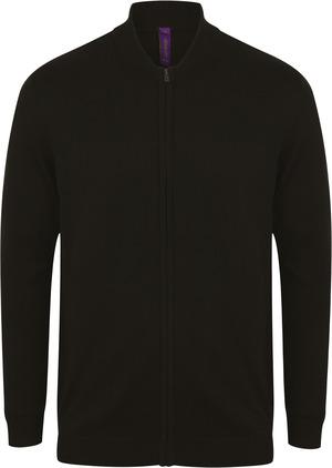 Henbury H718 - Knitted bomber jacket