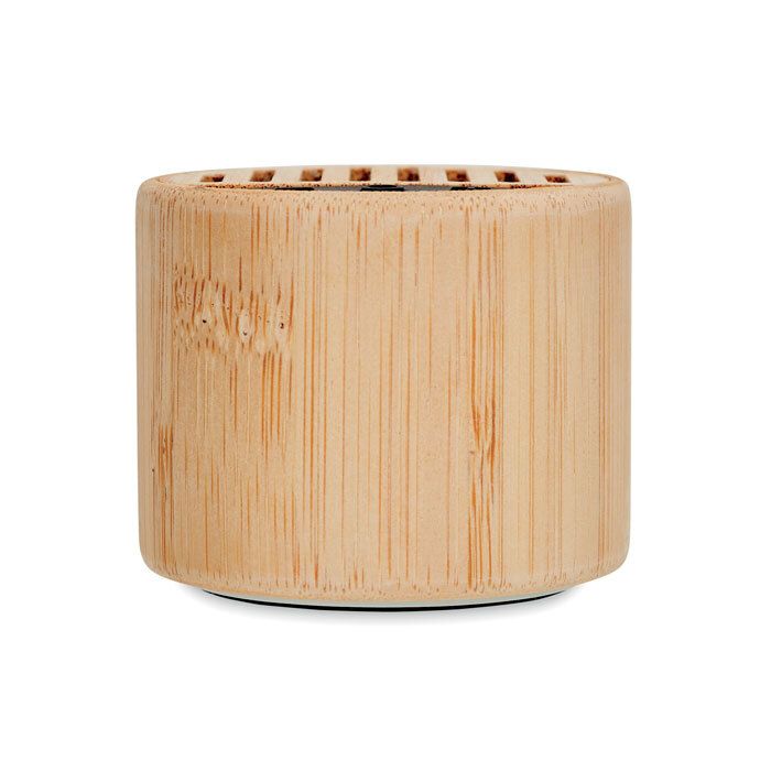 GiftRetail MO6818 - ROUND LUX Round bamboo wireless speaker