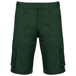 WK. Designed To Work WK713 - Men's eco-friendly multipocket bermuda shorts Forest Green