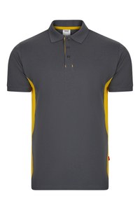 Velilla 105504 - SS TWO-TONE POLO Grey/Yellow