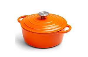 Inside Out LT54011 - Orrefors Jernverk Large Enamelled Casserole 5L Orange