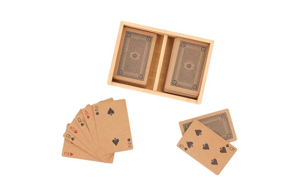 TopEarth LT90767 - Playing card set in bamboo box