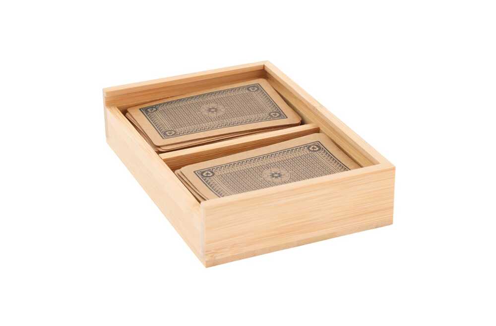 TopEarth LT90767 - Playing card set in bamboo box
