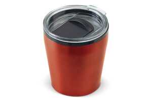 TopPoint LT98763 - Double walled coffee mug metallic 180ml Dark Red