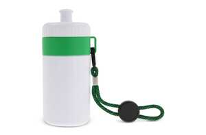 TopPoint LT98785 - Sports bottle with edge and cord 500ml White/Green