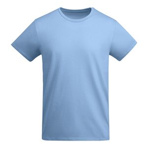 Roly CA6698 - BREDA Tubular short-sleeve t-shirt in OCS certified organic cotton Sky Blue