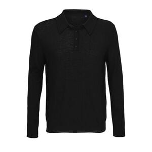 NEOBLU 03986 - Stefan Men's Polo Collar Sweater Deep Black