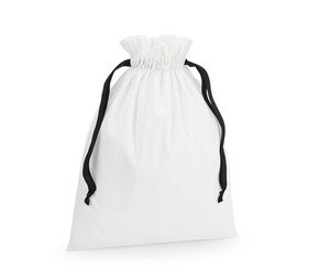 WESTFORD MILL WM121 - COTTON GIFT BAG WITH RIBBON DRAWSTRING Soft White / Black