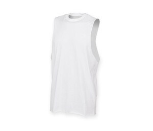 SF Men SF232 - MEN’S HIGH NECK SLASH ARMHOLE VEST White