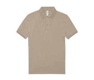 B&C BCU424 - Short-sleeved fine piqué poloshirt Mastic