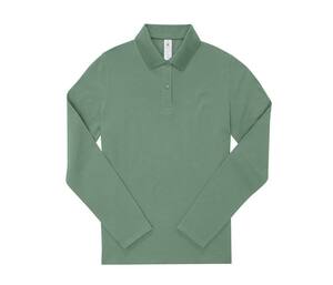 B&C BCW464 - Ladies' long sleeve 210 poloshirt Amalfi Green