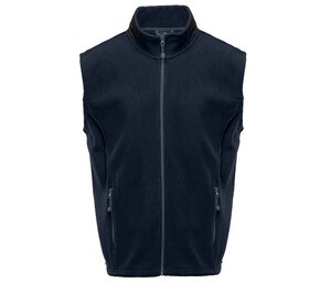 BLACK&MATCH BM500 - Contrasted polar fleece bodywarmer Navy / Navy