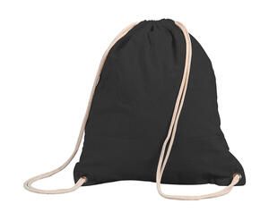 Shugon SH5895 - Stafford Cotton Drawstring Tote Black