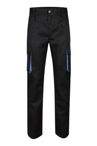 Velilla 103004 - TWO-TONE TROUSERS Black / Sky Blue