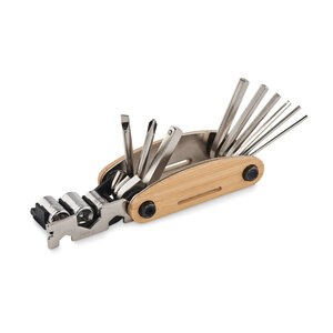 GiftRetail MO2139 - MANO Multi tool pocket in bamboo Wood