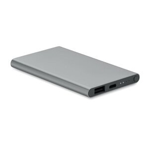 GiftRetail MO6825 - POWERFLAT C 4000 mAh Power Bank Type C Titanium