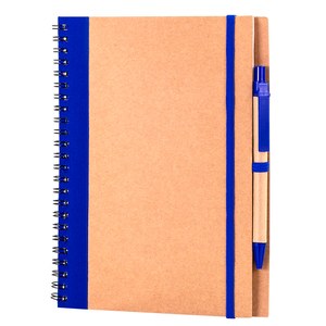 EgotierPro 30108 - A5 Cardboard Notebook with Pen & Elastic RECIKLA