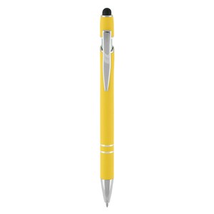 EgotierPro 37513 - Aluminum Pen with Rubber Finish & Touch Pointer EVEN Yellow