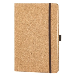 EgotierPro 38007 - Cork A5 Notebook with Bookmark & Elastic CORK Unique