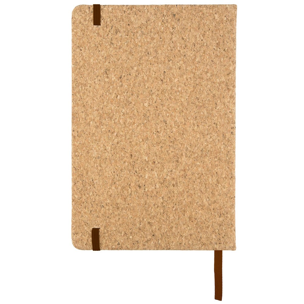 EgotierPro 38007 - Cork A5 Notebook with Bookmark & Elastic CORK