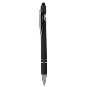 EgotierPro 37513RE - Recycled Aluminum Pen with Touch Pointer EVEN Black