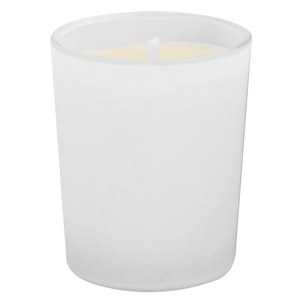 EgotierPro 38086 - Scented Glass Candle, Assorted Colors, 55g SCENT White