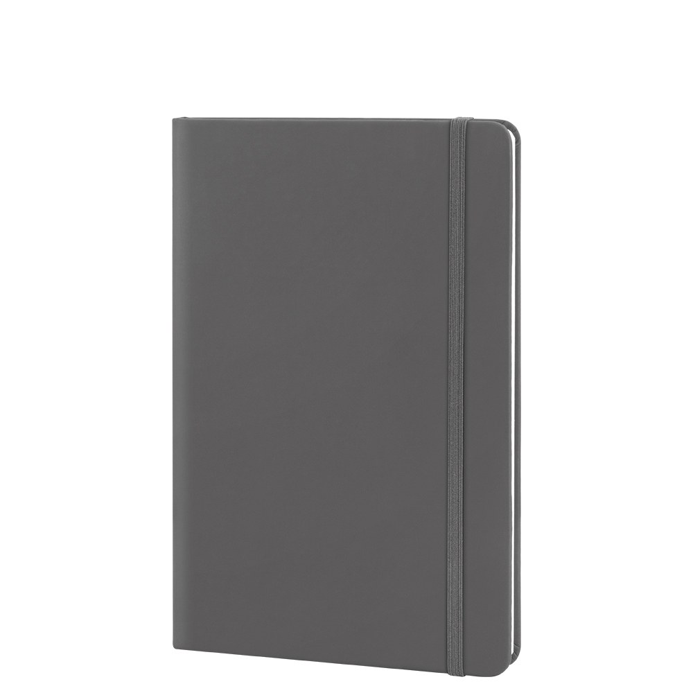 EgotierPro 39567 - A5 Notebook with PU Cover & Elastic Band, 96 Cream Striped Sheets LINED