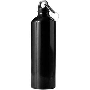 EgotierPro 50008 - 750ml Aluminum Bottle with Carabiner, Screw Cap WINNER Black